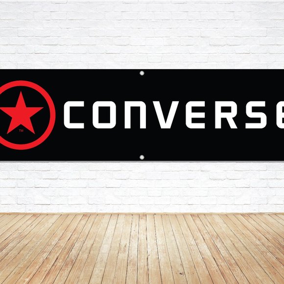 CONVERSE 6ft. Vinyl Banner Sign Shoe Store Shop Vendor Branding Display Man Cave - Picture 1 of 5
